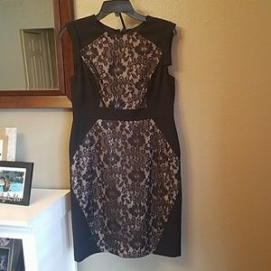 Black and Tan lace dress